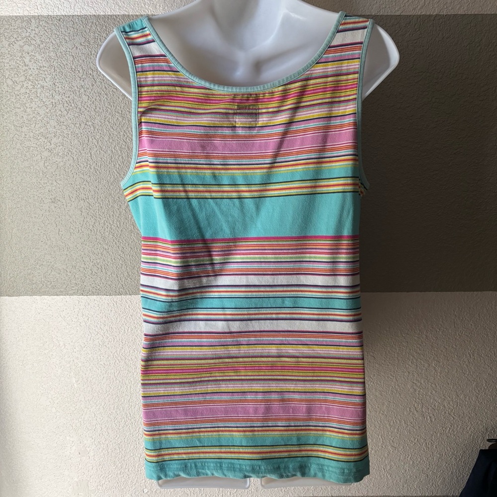 Joules Original Women’s 10 Striped Preppy Tank Top Colorful - Picture 4 of 8